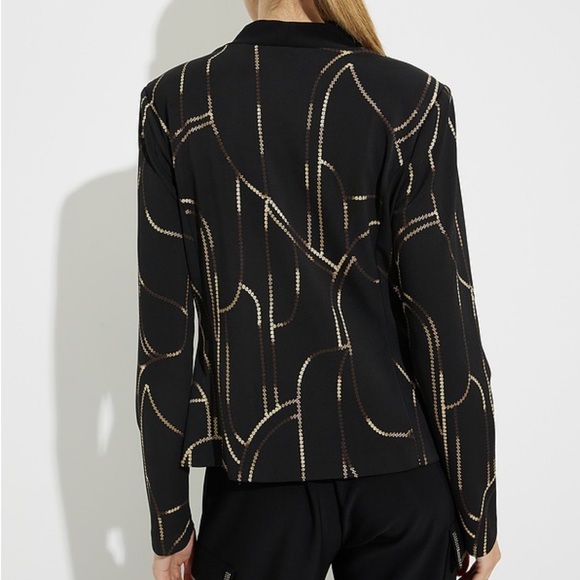 NWOT Joseph Ribkoff 2pc twin set ornate abstract pattern jacket tank sz 12 - Picture 4 of 13